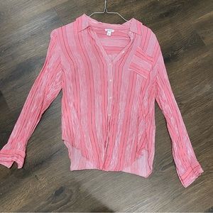 Westport Striped Button Up Blouse